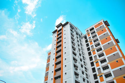 Building and sky on background