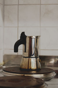 Close-up of table in kitchen