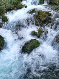 Scenic view of waterfall