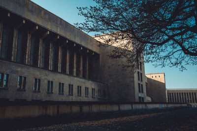 Low angle view of old building against sky