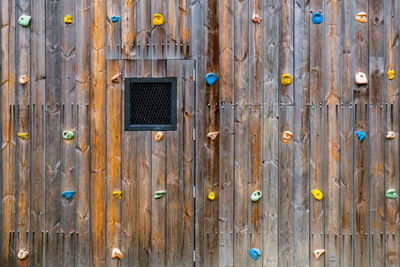 Full frame shot of weathered door