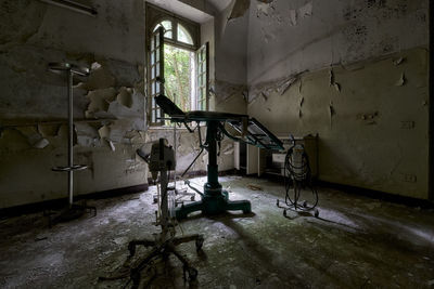 Interior of abandoned house