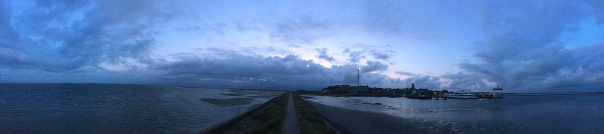 Panoramic view of beach against sky