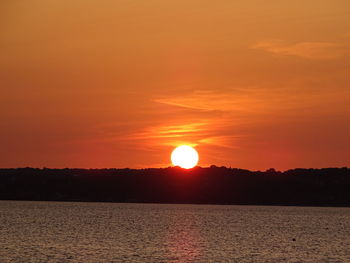 Silhouette of landscape at sunset