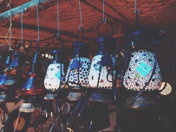 Close-up of illuminated lamp