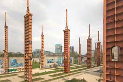 Modern buildings in city against sky