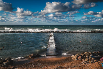 Scenic view of sea against sky