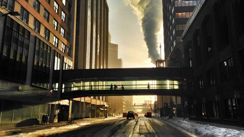 City street against sky