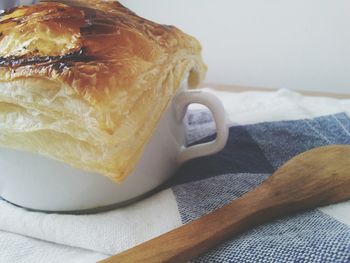 Close-up of food on table