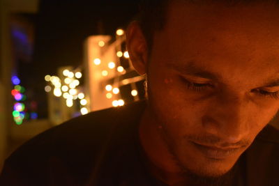 Close-up portrait of man