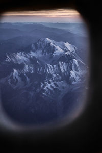 Airplane window view