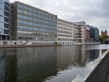 Bridge over river in city