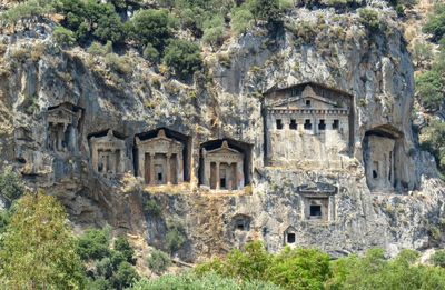 Buildings against clear sky
