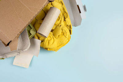 Close-up of gift box on white background