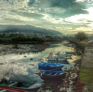 Boats in sea