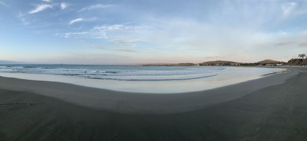 Panoramic view of beach against sky