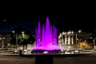 Light trails in city at night