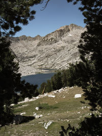 Scenic view of river against clear sky