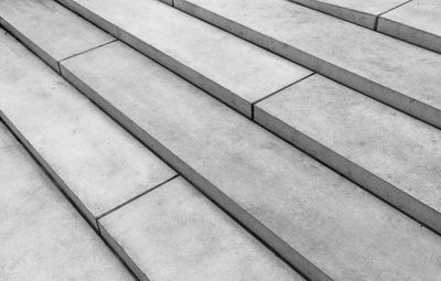 Broad marble steps in black and white