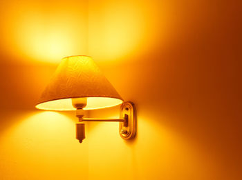 Close-up of illuminated lamp