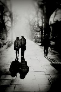 Woman walking in city