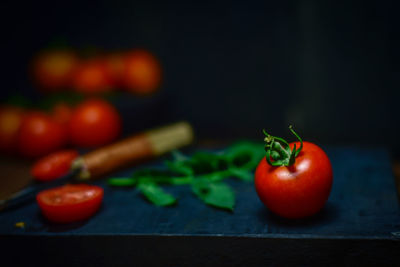 Close-up of tomatoes on table