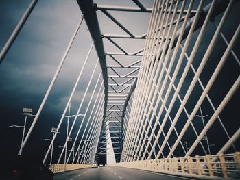 Low angle view of bridge against sky