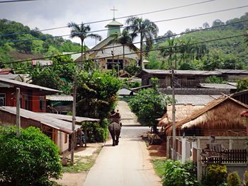 People walking on footpath