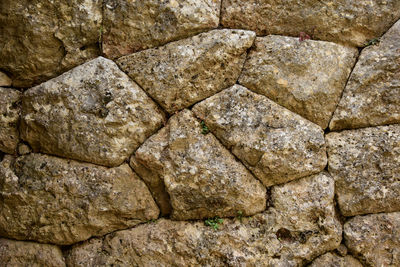 Full frame shot of stone wall