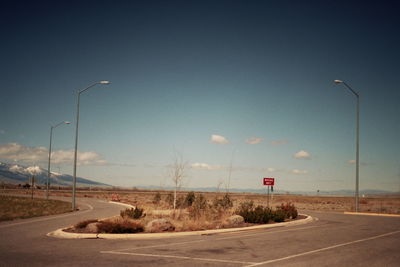 Country road along landscape