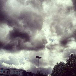 Low angle view of cloudy sky