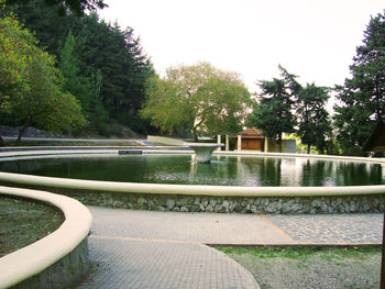 View of bridge over river