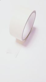 High angle view of paper over white background