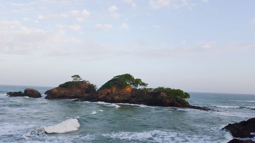 Scenic view of sea against sky