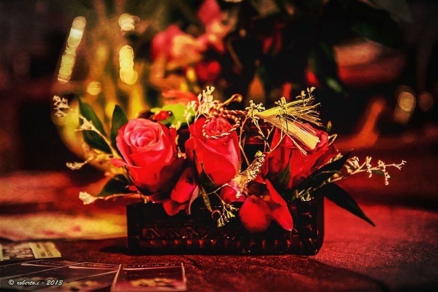 flower, red, indoors, focus on foreground, close-up, freshness, table, petal, decoration, pink color, selective focus, fragility, vase, celebration, still life, no people, home interior, plant, growth, nature