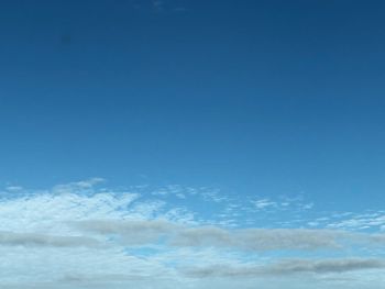 Low angle view of clouds in blue sky