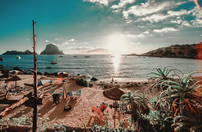 Scenic view of sea against sky