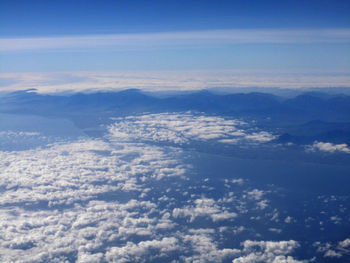 Aerial view of cloudscape