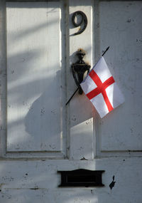 Close-up of red flag