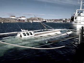 Boats in harbor