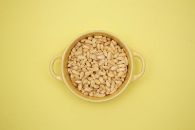 Directly above shot of eggs in bowl