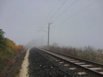 View of railroad tracks against sky