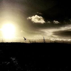 Scenic view of landscape at sunset