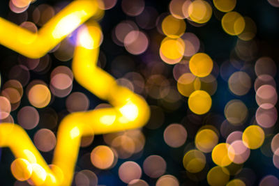 Defocused image of illuminated lights