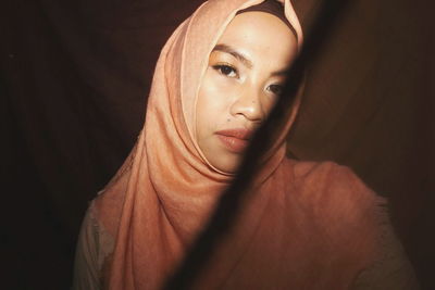 Portrait of woman wearing hijab