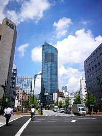 City street against sky