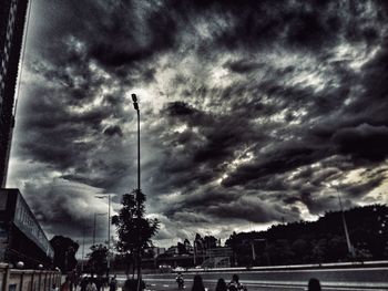 Low angle view of cloudy sky