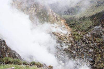 Scenic view of waterfall