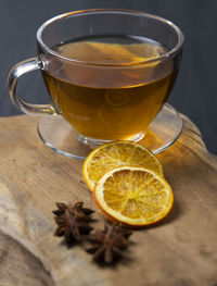 Close-up of tea on table