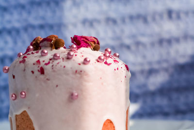 Close-up of ice cream cone against blurred background